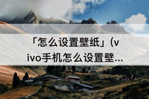「怎么设置壁纸」(vivo手机怎么设置壁纸循环)