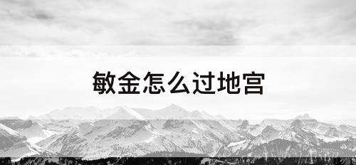 敏金怎么过地宫