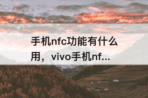 手机nfc功能有什么用，vivo手机nfc功能有什么用