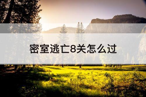 密室逃亡8关怎么过