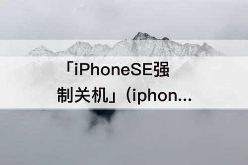 「iPhoneSE强制关机」(iphonese强制关机是哪个键)