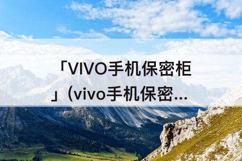 「VIVO手机保密柜」(vivo手机保密柜暴力删除)