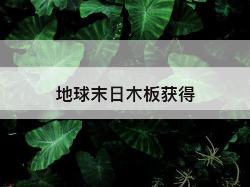 地球末日木板获得