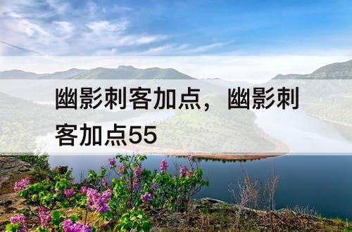 幽影刺客加点，幽影刺客加点55