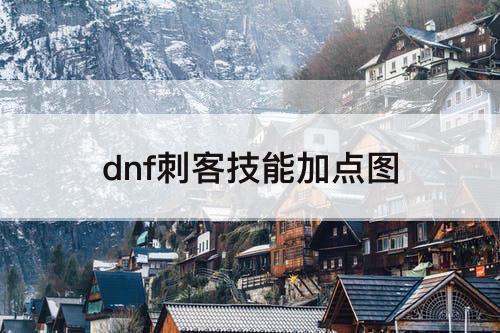 dnf刺客技能加点图