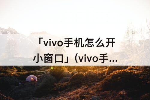 「vivo手机怎么开小窗口」(vivo手机怎么开小窗口模式)