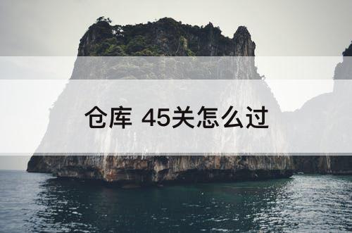 仓库 45关怎么过