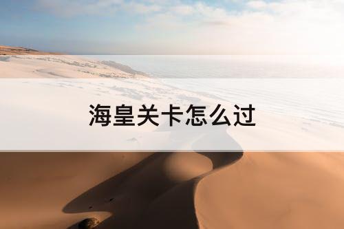 海皇关卡怎么过