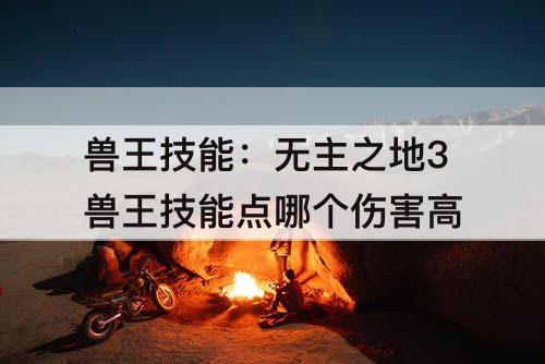 兽王技能：无主之地3兽王技能点哪个伤害高