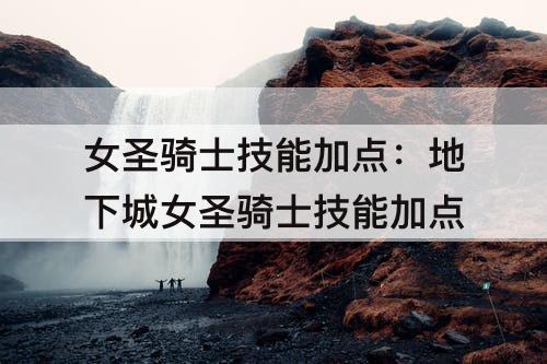 女圣骑士技能加点：地下城女圣骑士技能加点