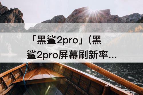 「黑鲨2pro」(黑鲨2pro屏幕刷新率多少hz)