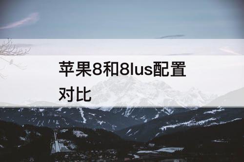 苹果8和8lus配置对比