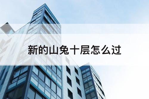 新的山兔十层怎么过