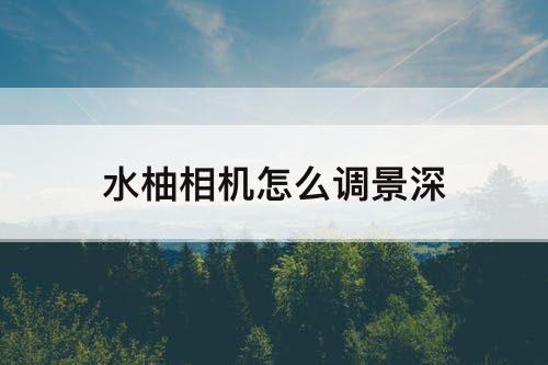 水柚相机怎么调景深