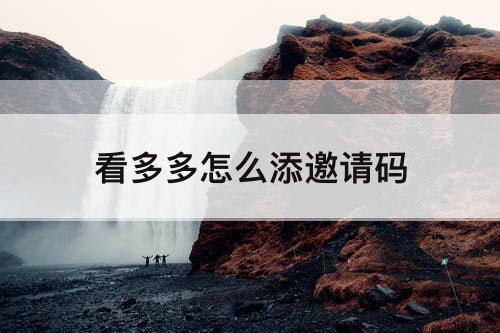 看多多怎么添邀请码