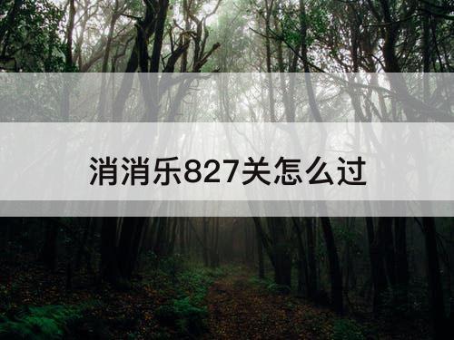 消消乐827关怎么过