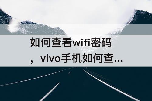如何查看wifi密码，vivo手机如何查看wifi密码免root
