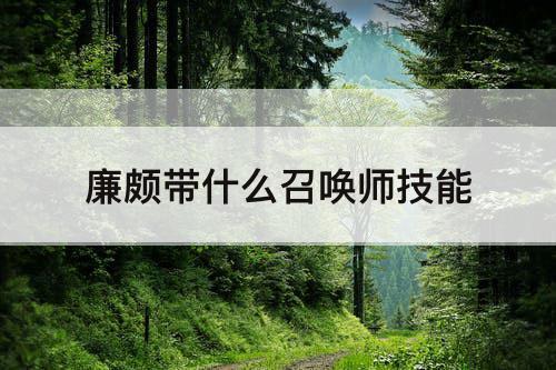 廉颇带什么召唤师技能