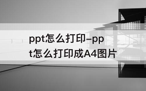 ppt怎么打印-ppt怎么打印成A4图片