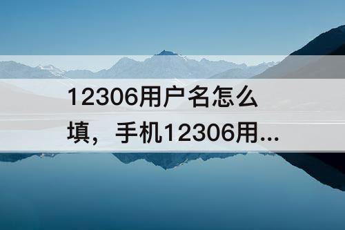 12306用户名怎么填，手机12306用户名怎么填写示范本