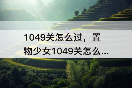 1049关怎么过，置物少女1049关怎么过