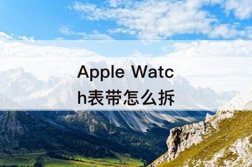 Apple Watch表带怎么拆