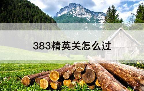 383精英关怎么过