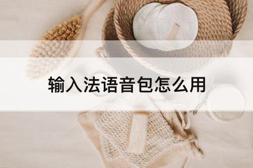 输入法语音包怎么用