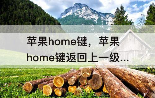 苹果home键，苹果home键返回上一级怎么设置