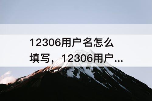 12306用户名怎么填写，12306用户名怎么填写才正确
