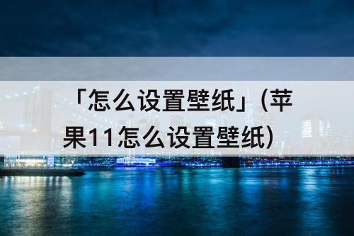 「怎么设置壁纸」(苹果11怎么设置壁纸)