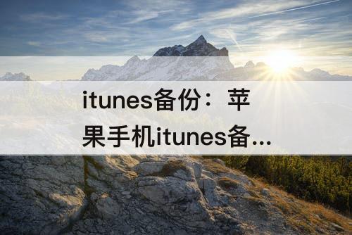itunes备份：苹果手机itunes备份哪些内容