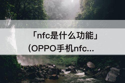 「nfc是什么功能」(OPPO手机nfc是什么功能在哪儿)