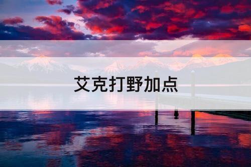 艾克打野加点