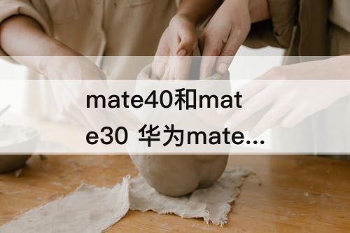 mate40和mate30 华为mate40和mate30pro屏幕区别