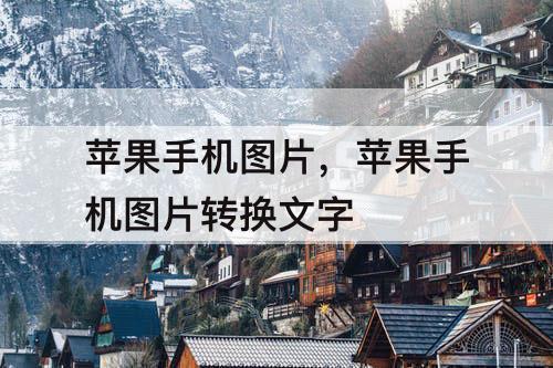 苹果手机图片，苹果手机图片转换文字
