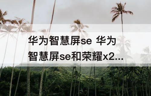 华为智慧屏se 华为智慧屏se和荣耀x2对比