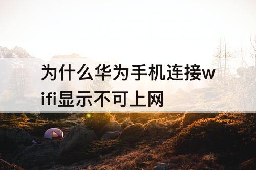 为什么华为手机连接wifi显示不可上网