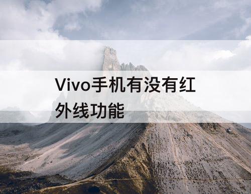 Vivo手机有没有红外线功能