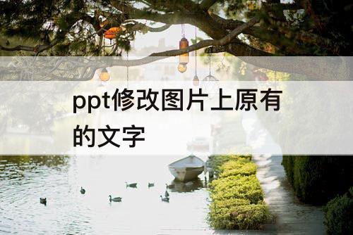 ppt修改图片上原有的文字