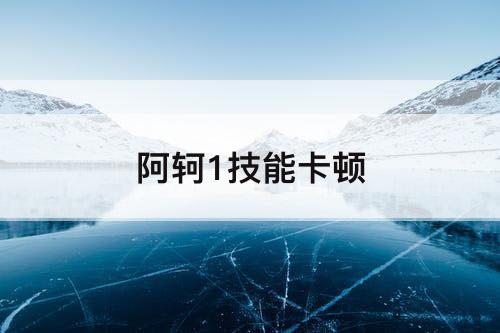 阿轲1技能卡顿