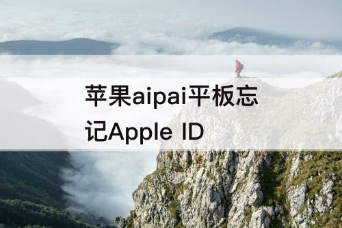 苹果aipai平板忘记Apple ID