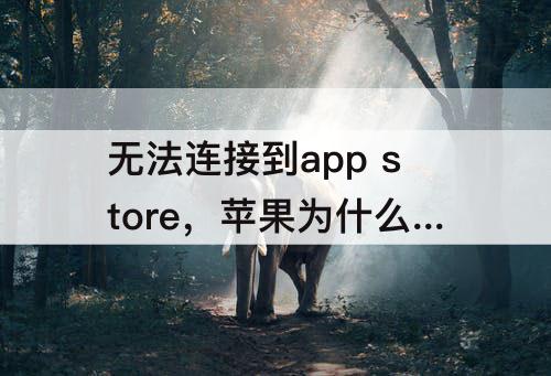 无法连接到app store，苹果为什么无法连接到app store
